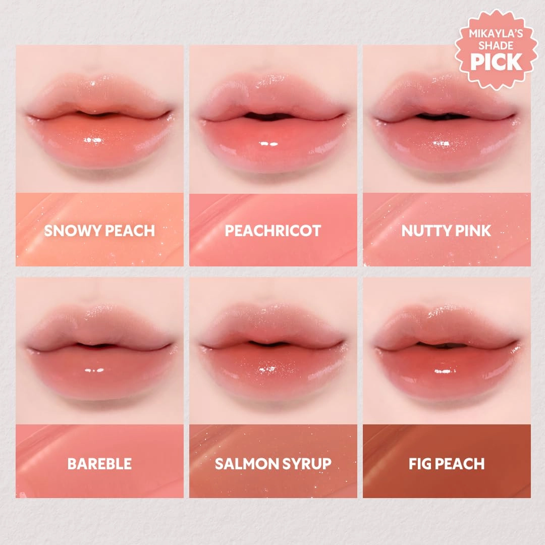 TIRTIR [*Mini Size Waterism Tinted Lip Gloss #23 Peachricot, 0.06 Fl Oz – Kiss Ready Lipgloss, 12H Long Lasting Non Sticky Natural Tinted Glow Korean Multiuse Cheek and Lip Tint for Women gift