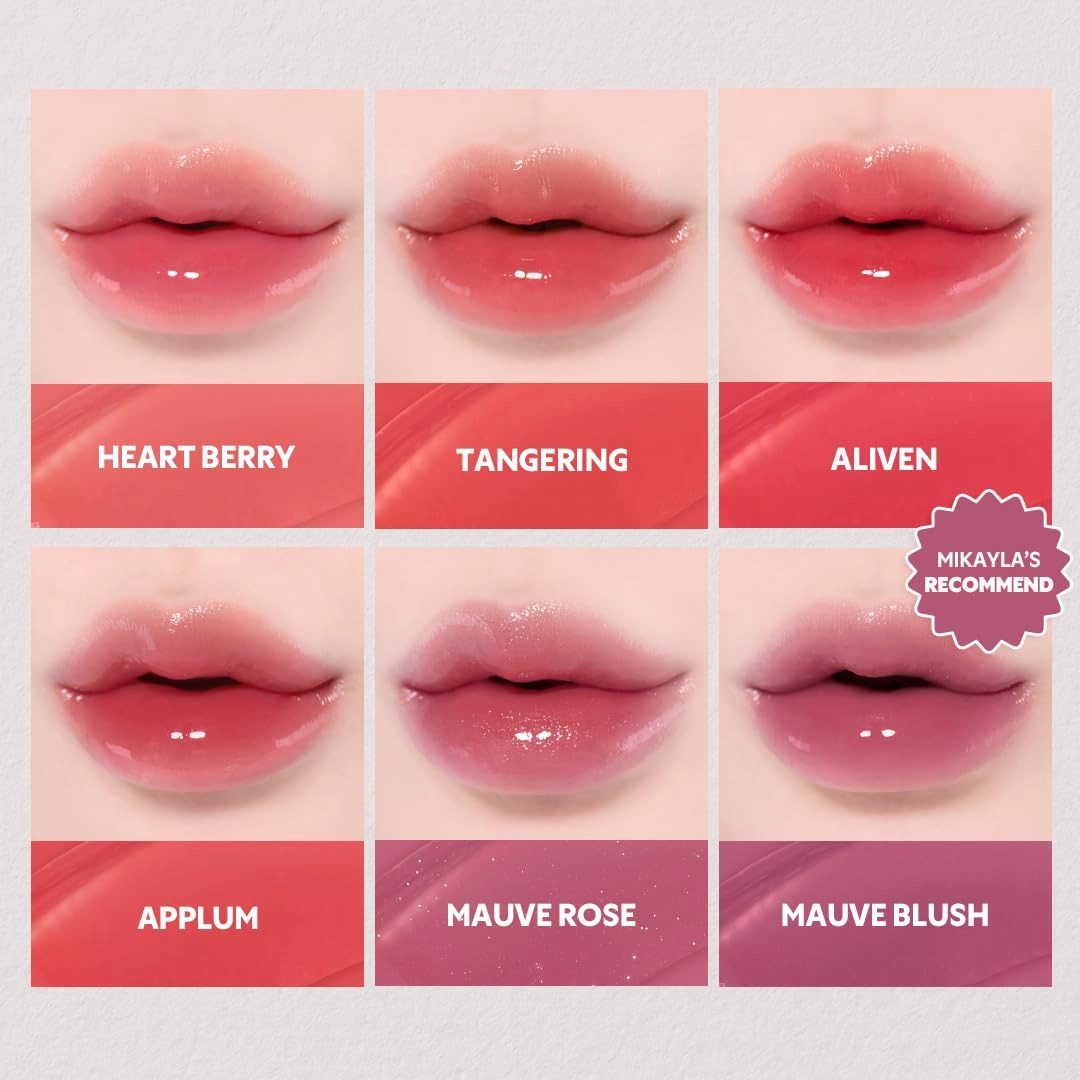 TIRTIR [*Mini Size Waterism Tinted Lip Gloss #23 Peachricot, 0.06 Fl Oz – Kiss Ready Lipgloss, 12H Long Lasting Non Sticky Natural Tinted Glow Korean Multiuse Cheek and Lip Tint for Women gift