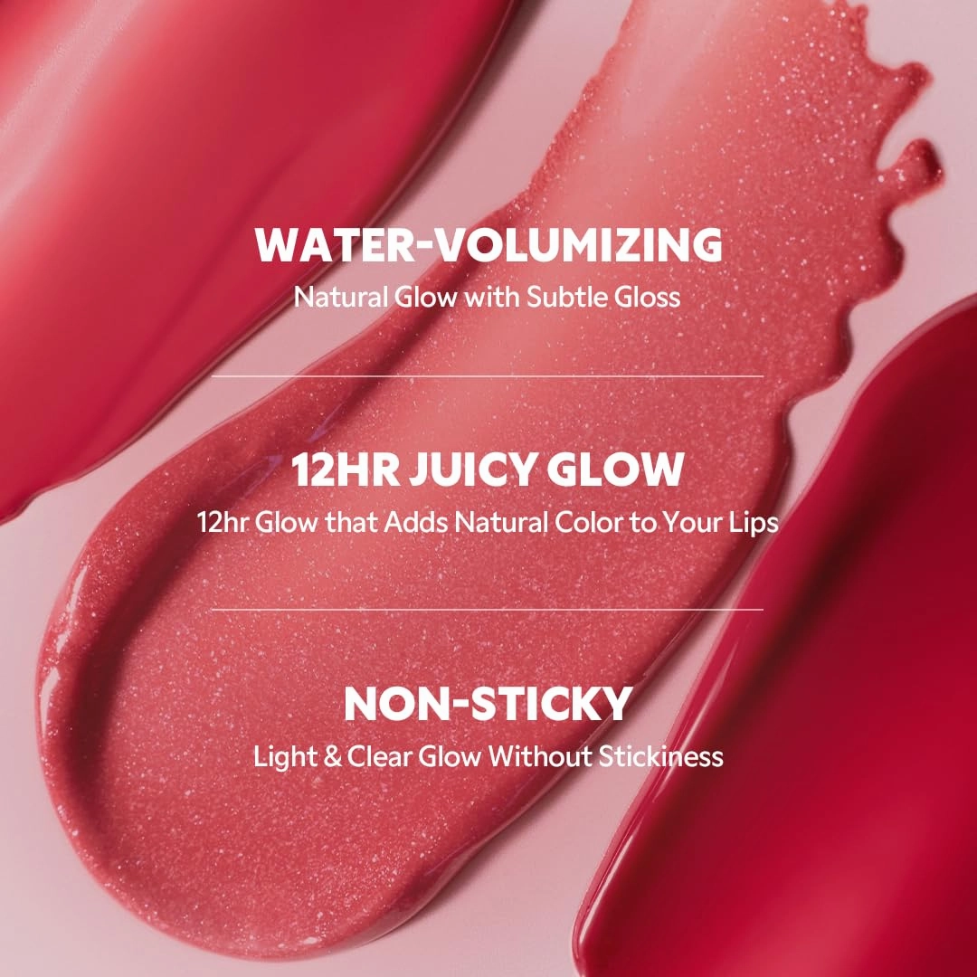 TIRTIR [*Mini Size Waterism Tinted Lip Gloss #23 Peachricot, 0.06 Fl Oz – Kiss Ready Lipgloss, 12H Long Lasting Non Sticky Natural Tinted Glow Korean Multiuse Cheek and Lip Tint for Women gift