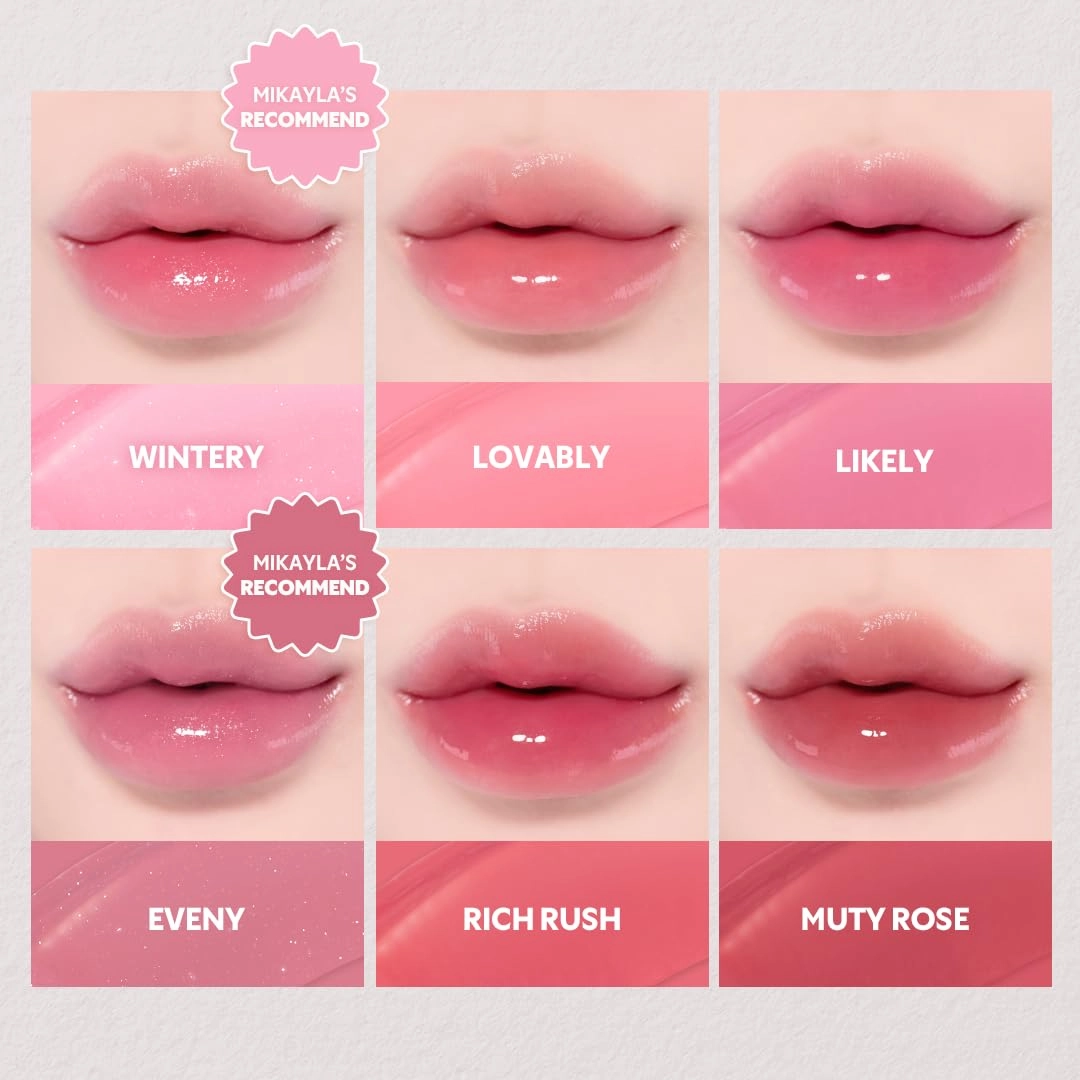 TIRTIR [*Mini Size Waterism Tinted Lip Gloss #30 Mauve Blush, 0.06 Fl Oz – Kiss Ready Lipgloss, 12H Long Lasting Non Sticky Natural Tinted Glow Korean Multiuse Cheek and Lip Tint for Women gift