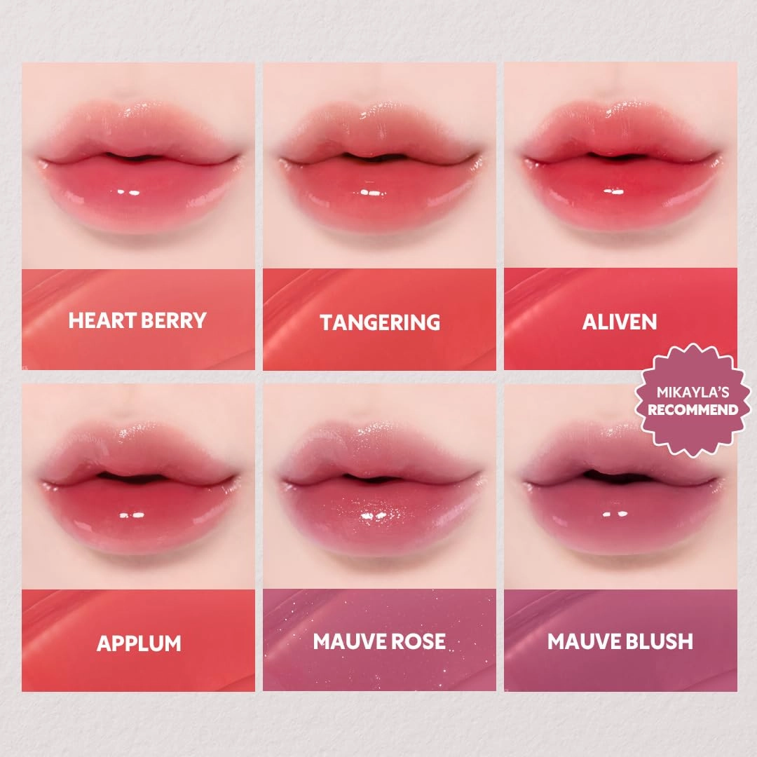 TIRTIR [*Mini Size Waterism Tinted Lip Gloss #30 Mauve Blush, 0.06 Fl Oz – Kiss Ready Lipgloss, 12H Long Lasting Non Sticky Natural Tinted Glow Korean Multiuse Cheek and Lip Tint for Women gift