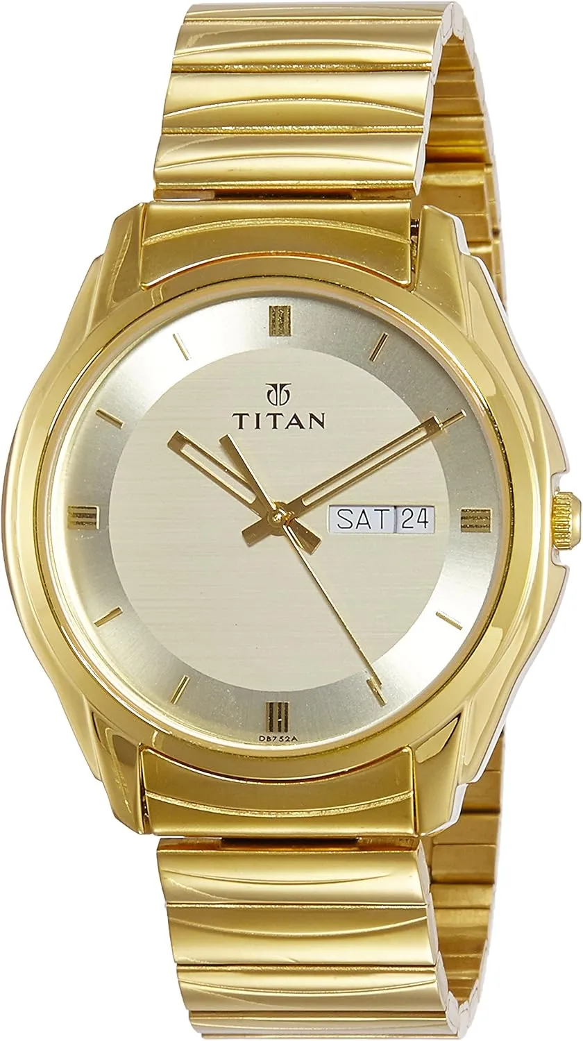 Titan Karishma Analog Gold Dial Men's Watch - NE1578YM05