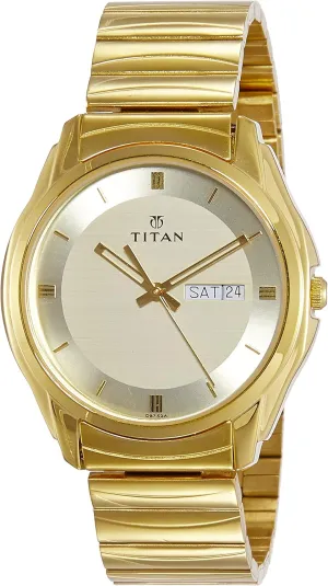 Titan Karishma Analog Gold Dial Men's Watch - NE1578YM05