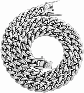 TOPGRILLZ Colorful Cuban Link Necklace 10,14mm Stainless Steel Solid Rainbow Gold Silver Hip Hop Miami Cuban Chunky Thick Chain Necklace For Men Women