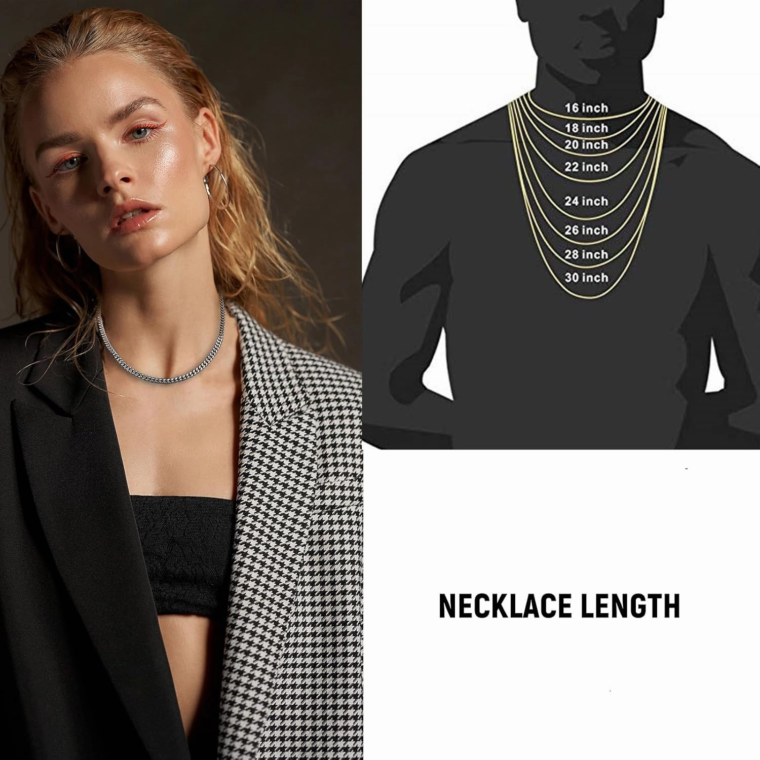 TOPGRILLZ Colorful Cuban Link Necklace 10,14mm Stainless Steel Solid Rainbow Gold Silver Hip Hop Miami Cuban Chunky Thick Chain Necklace For Men Women