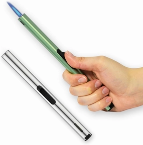 Torch Stick Lighter - Set of 3 Lighters, Blue Jet Flame Multipurpose Lighter, Elegant Candle Lighters, Unique Gifts