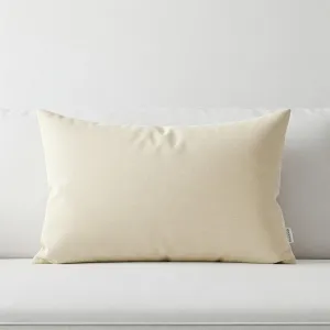 Trendy Home Throw Pillow Insert with Satin Pillow Case, Cushion Sham Stuffer Lumbar Support Decorative Home Outdoor Pillow (2 Pack) (12x20, Cotton, Natural Cotton)
