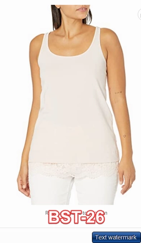 Tribal Women's Long Cami with Lace Hem Blush XXL