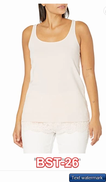 Tribal Women's Long Cami with Lace Hem Blush XXL