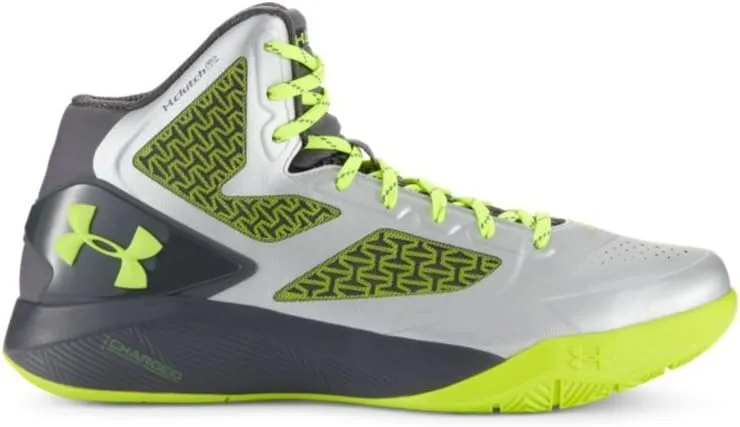 Under Armour Mens UA Clutchfit™ Drive II Metallic Silver/Graphite/High-Vis Yellow 5 D - Medium