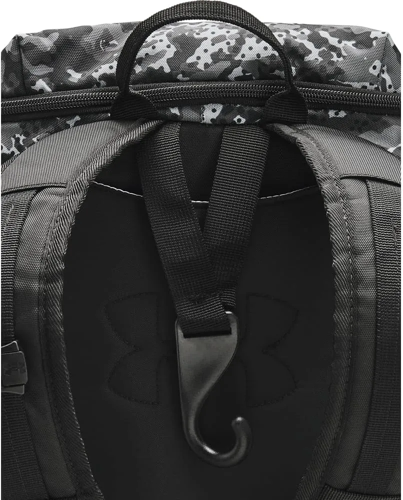 Under Armour Unisex-Adult Utility Baseball Backpack Print, (002) Black / / Metallic Gold, One Size Fits All