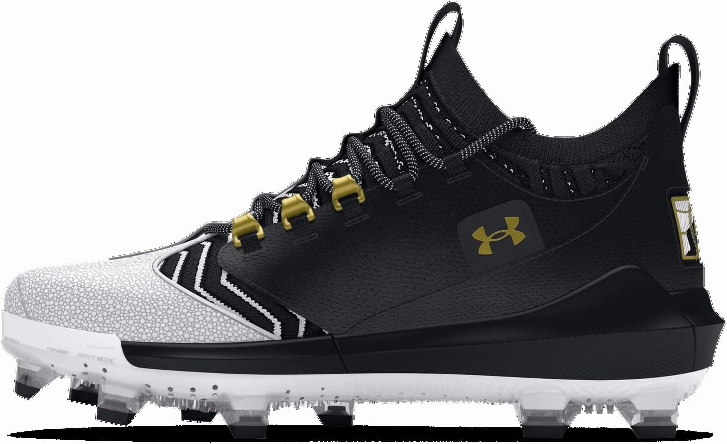 Under Armour Harper 9 Pro TPU - Men's (Black/White/Metallic Gold)