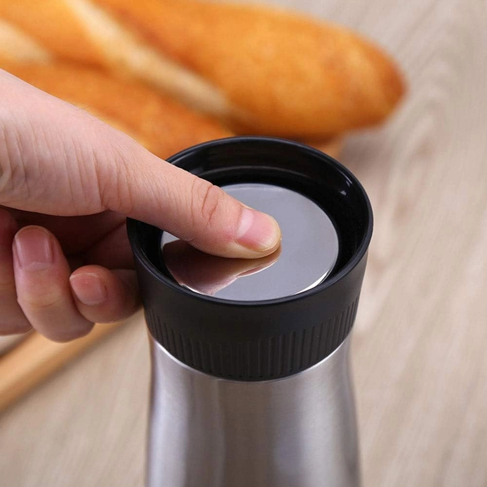 Vacuum Stainless Steel Inner Liner Stainless Steel Vacuum Flask Student Cup Business Office Tea Cup Couple Cup Thickened Cold Cup Outdoor Leakproof Water Cup (Color : Red) (Silver)