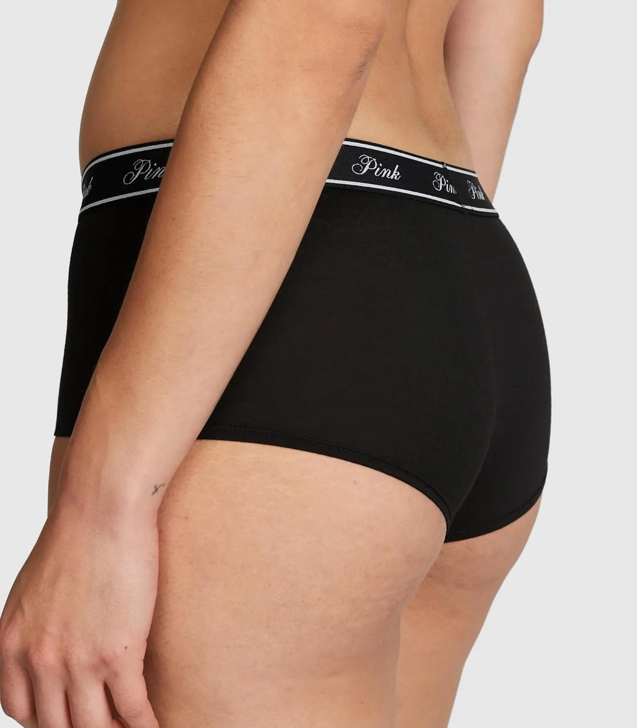 Victoria's Secret PINK Women's Cotton Logo Boyshort Underwear, Full Coverage Panties for Women, Multi Pack (XS-XXL)