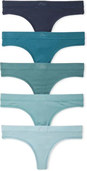 Victoria's Secret PINK Women's Cotton Thong Underwear, Panties for Women, Multi Pack (XS-XXL)