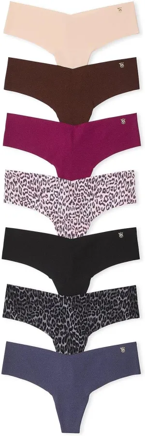 Victoria's Secret Women's No Show Thong Underwear, Panties for Women, Multi Pack (XS-XXL)