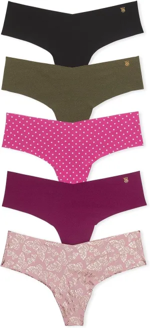 Victoria's Secret Women's No Show Thong Underwear, Panties for Women, Multi Pack (XS-XXL)