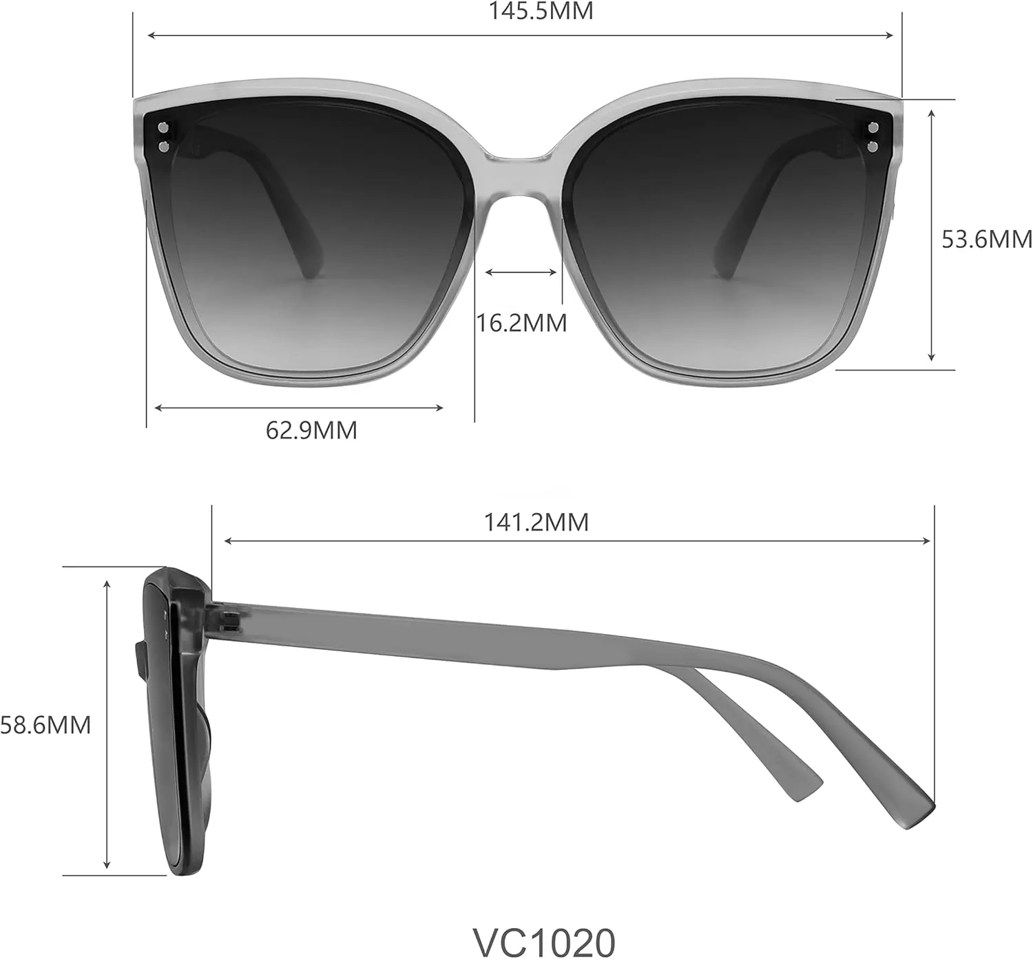 Vince Camuto Women's Glamorous 100% UV Protective Square Sunglasses