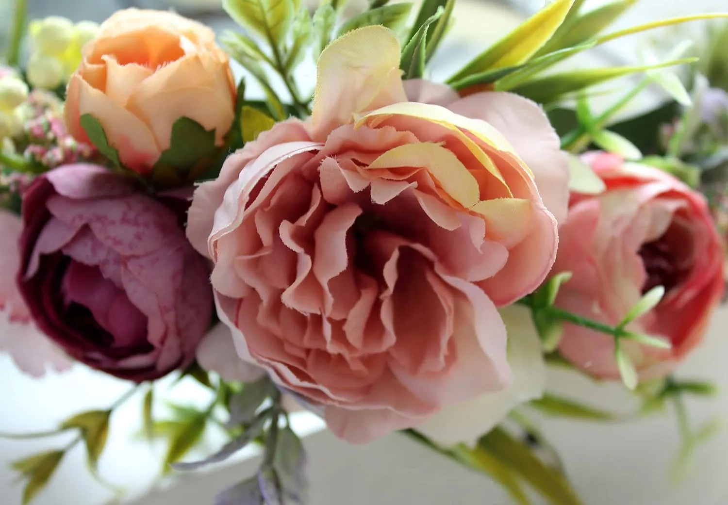 Vivivalue Floral Crown Women Flower Headband Floral Headpiece Halo Wedding Party Festival Photos