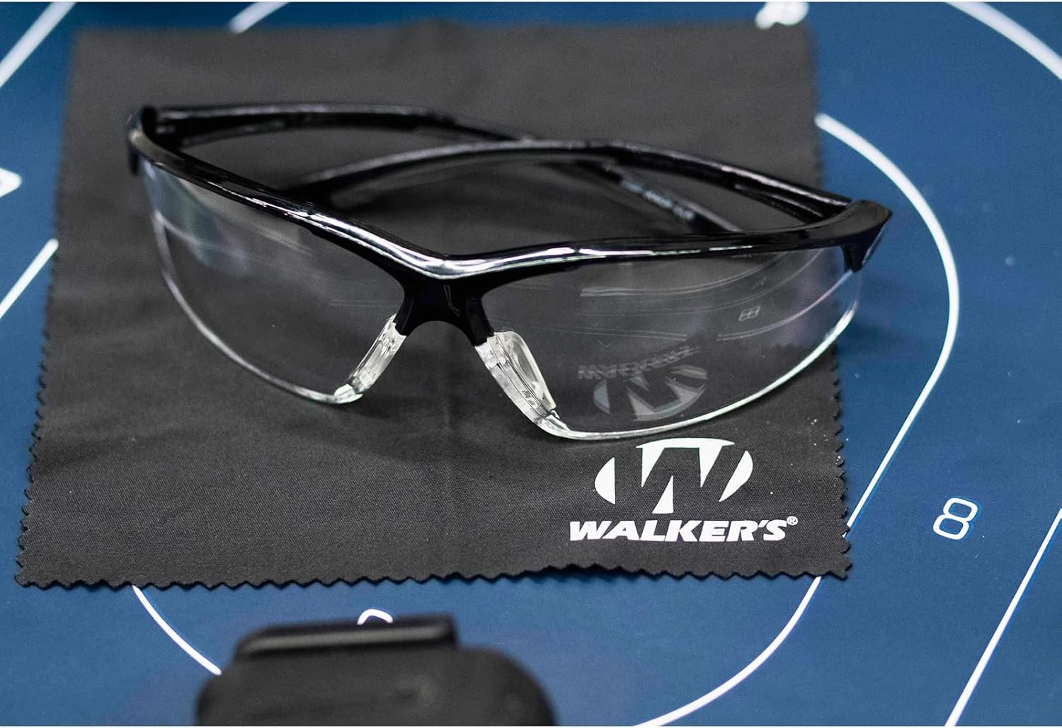 Walker's IKON Tanker Open Full Frame Shooting Glasses Durable Non-Slip Hunting Protective Glasses w/Lens Cloth & Carry Case
