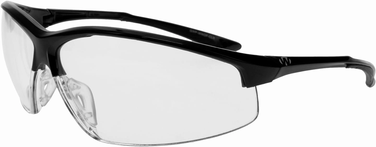 Walker's IKON Tanker Open Full Frame Shooting Glasses Durable Non-Slip Hunting Protective Glasses w/Lens Cloth & Carry Case