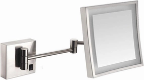 Wall Mount Makeup Mirror 3X Magnification 360 Degree Swivel Rotation Extendable Arm Rechargeable Plug and Cordless(Antique Color,Plug)