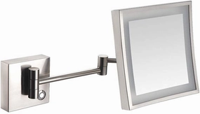 Wall Mounted Makeup Mirror 3X Magnification 360 Degree Swivel Flexible Gooseneck and Locking Suction USB Rechargeable