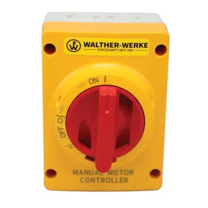Walther Electric KEM325UL Y/R Enclosed Mountable Motor Disconnect Switch 3 Pole 25A 600V IP66 NEMA 4X Water Resistant