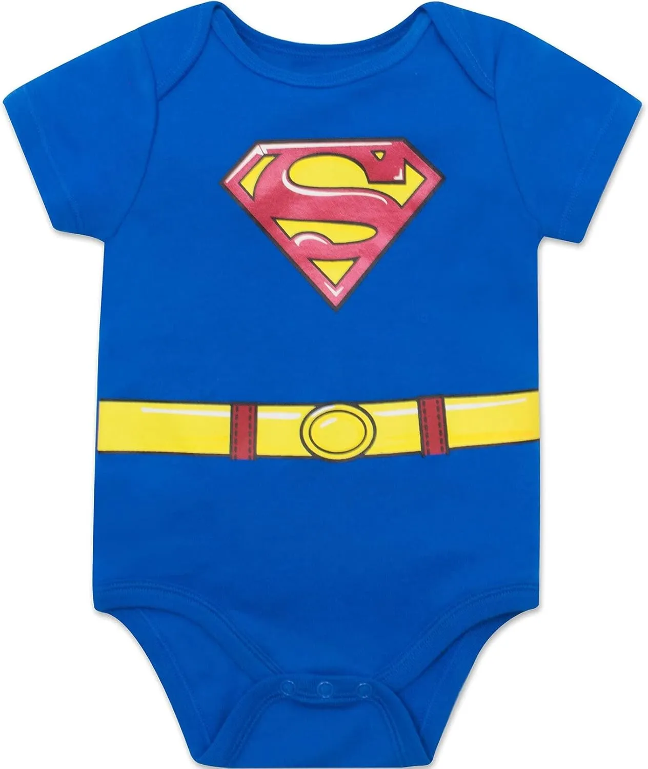 WARNER BROS Justice League DC Comics Baby 5 Pack Cosplay Costume Bodysuits Newborn to Infant Sizes (Newborn - 24 Months)