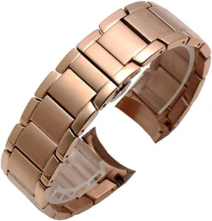 Watch Strap Metal Stainless Steel Strap, Suitable for Smart Watch Strap Strap Butterfly Buckle Frosted Black Silver Rose Gold 22mm