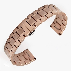 Watch Strap 14mm 16mm 18mm 22mm 24mm Stainless Steel Strap Strap Strap Bracelet Strap Wristband Butterfly Buckle Rose Gold Silver Bracelet
