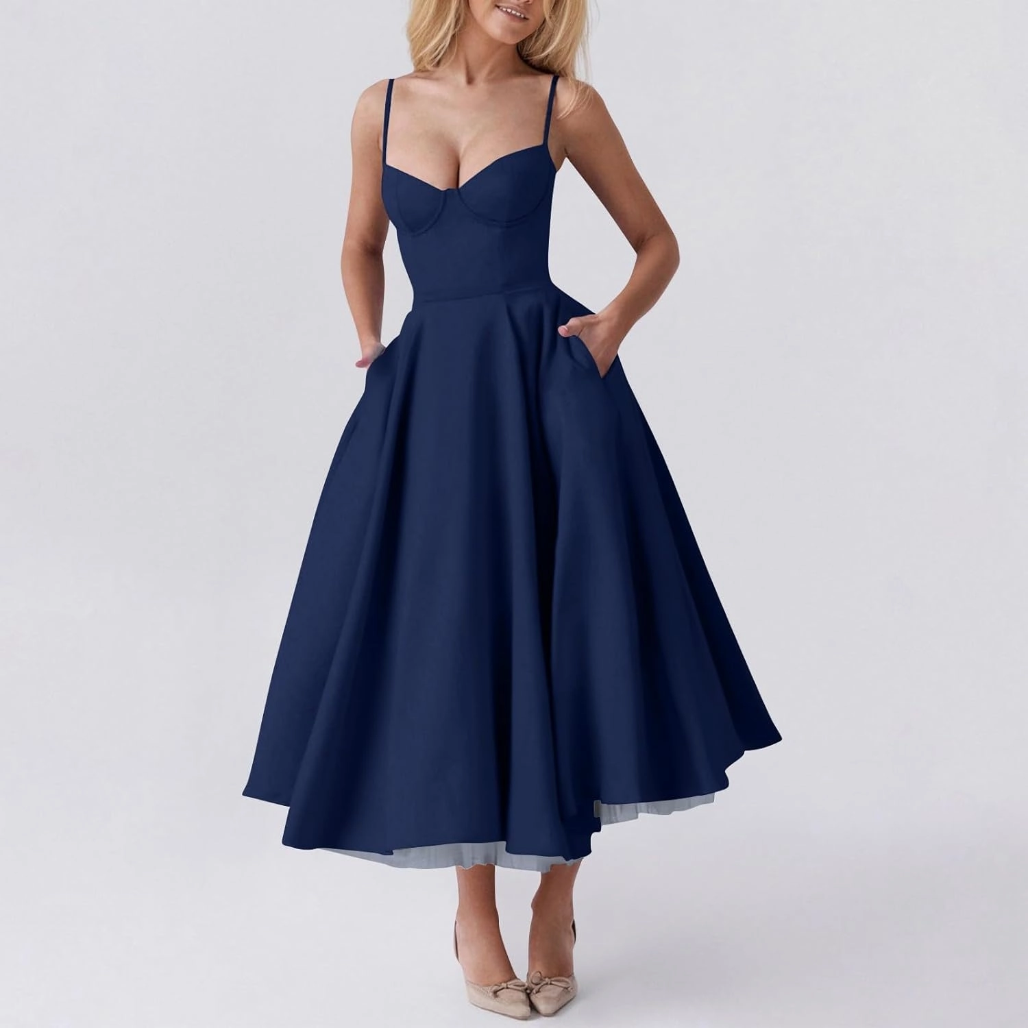 Wedding Guest Dresses for Women Spaghetti Straps Corset Homecoming Floral Cocktail Dress Lace Maxi Prom Dresses