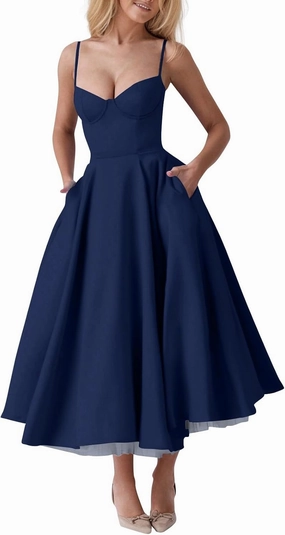 Wedding Guest Dresses for Women Spaghetti Straps Corset Homecoming Floral Cocktail Dress Lace Maxi Prom Dresses