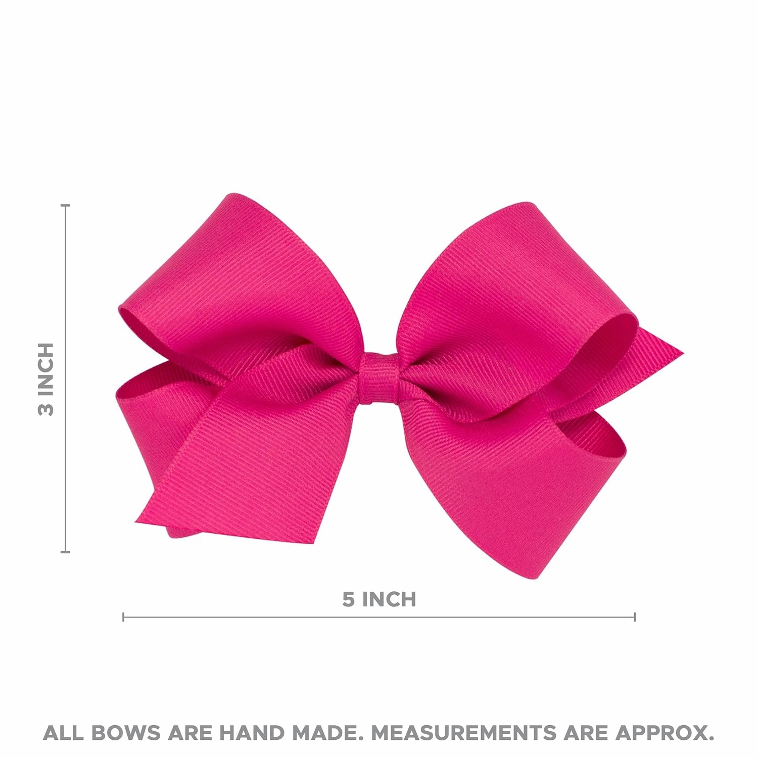 Wee Ones Girls' Organza Double Hair Bow on a WeeStay Clip with Satin Knot Center, Medium, Light Pink