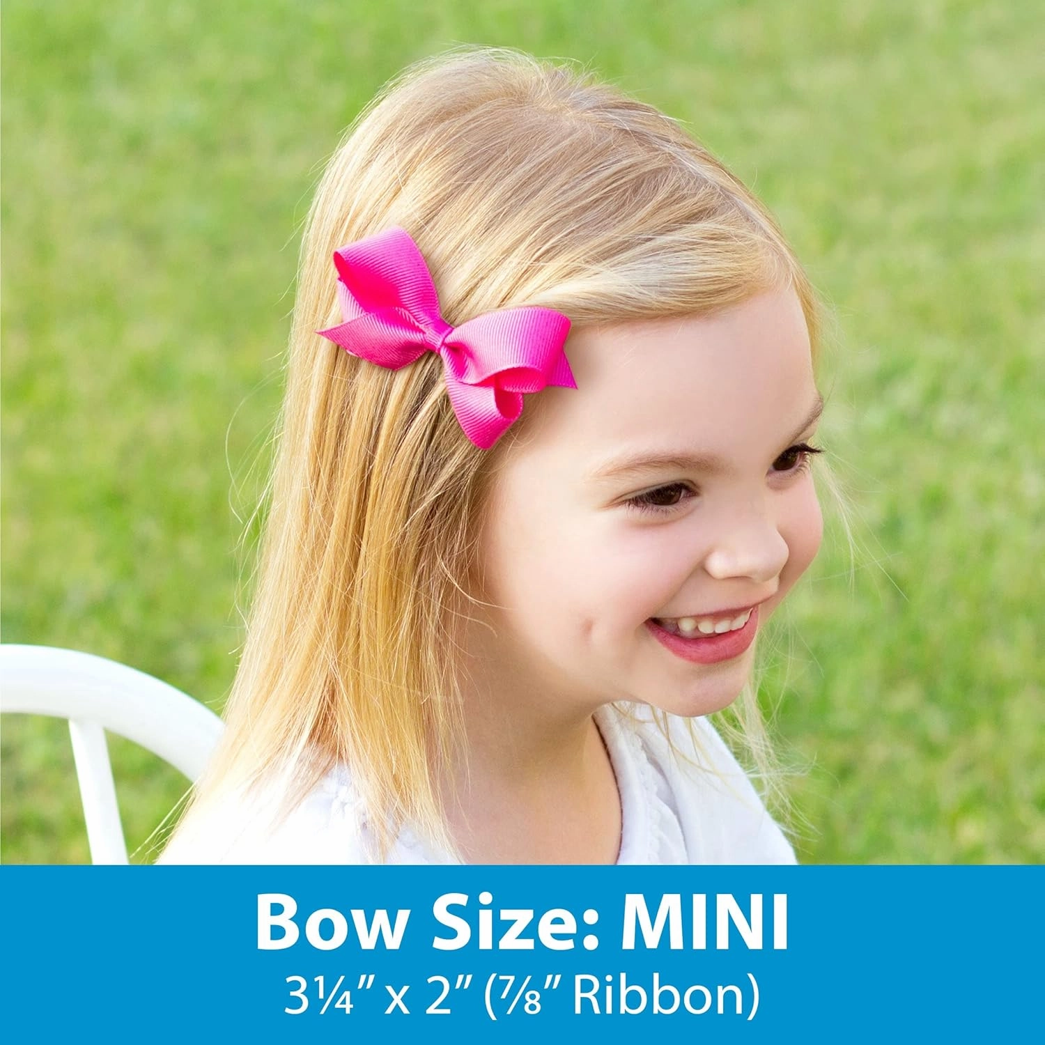Wee Ones Girls' Organza Double Hair Bow on a WeeStay Clip with Satin Knot Center, Mini, Light Pink