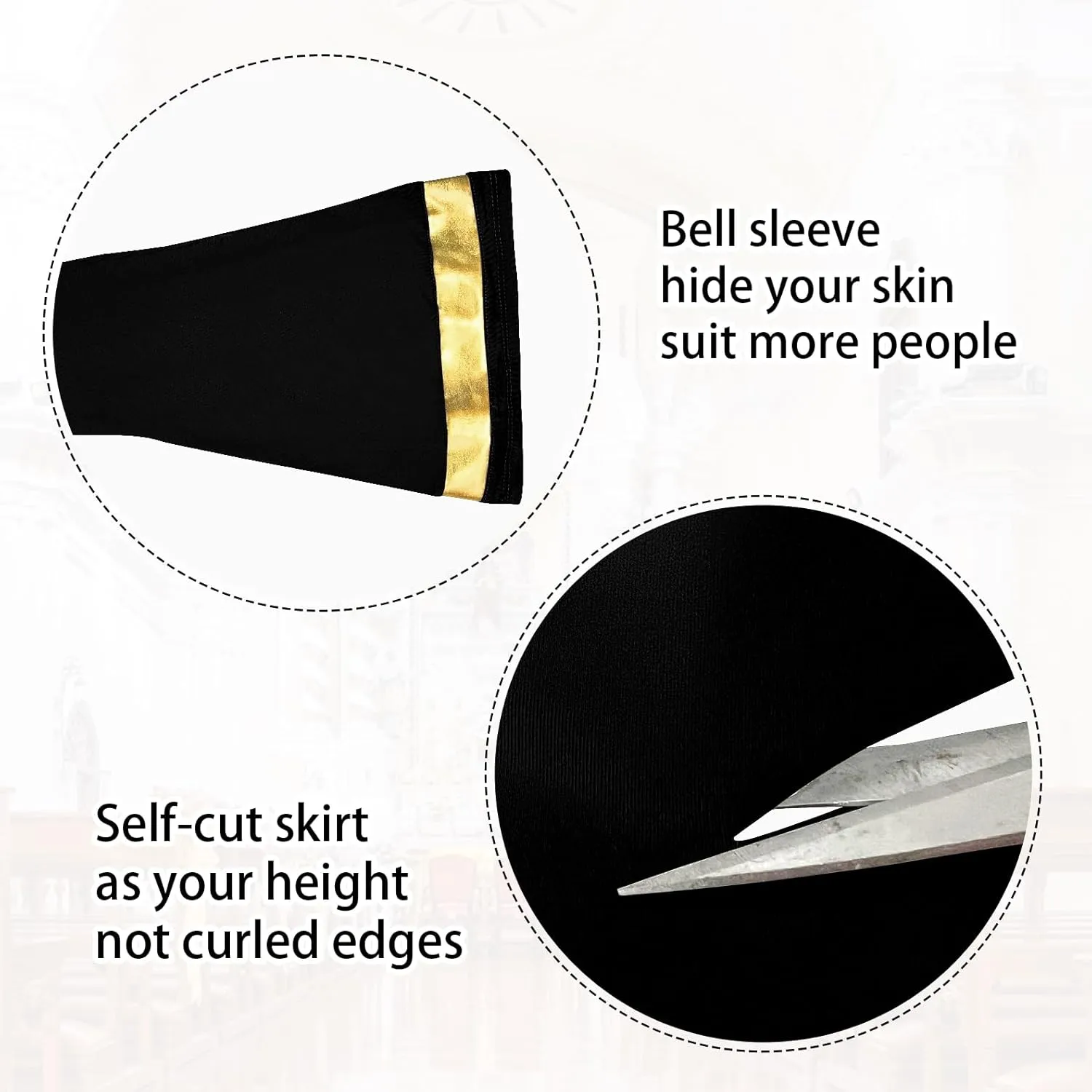 Women Metallic Cross Praise Dance Dress Liturgical Long Sleeve Worship Costume