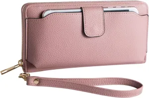 Women Wristlet Wallet with Cell Phone Holder Zip Around Handbag …