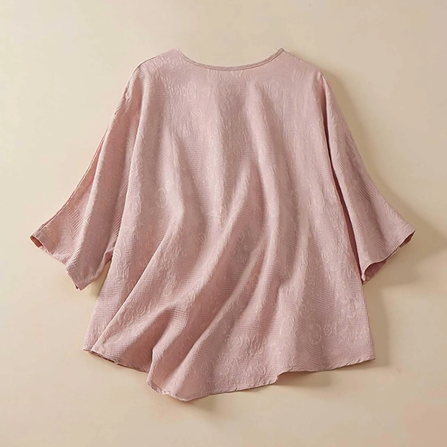 Womens 2024 Cotton Linen Tunic Tops Boho Gauze Button Down Shirt Summer Causal Blouse Loose Fit Trendy Peasant Clothes