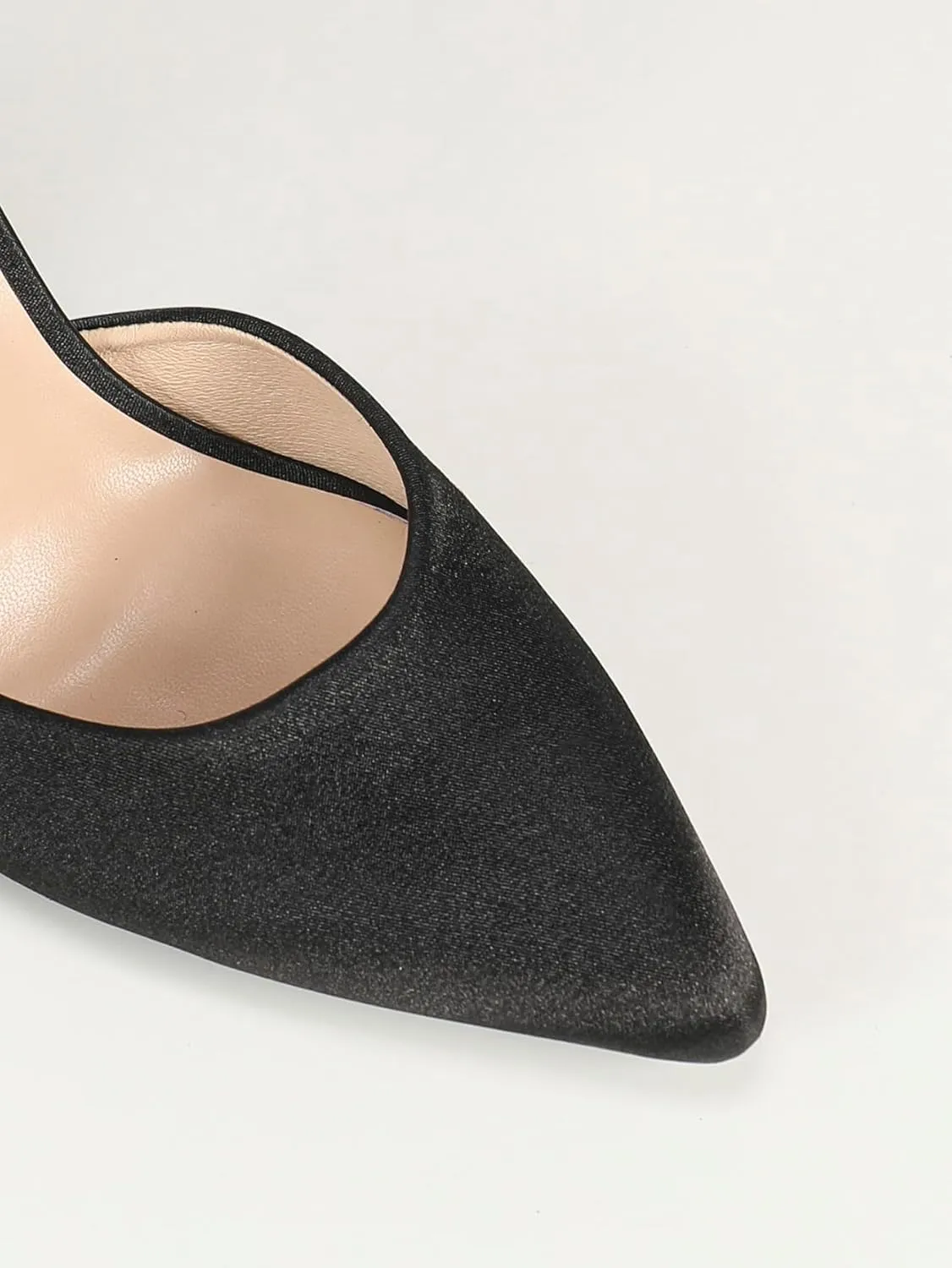 Women's Black Satin High-Heel Shoes | Pointed-Toe Ankle Strap Pumps with Pink Bow Detail | Slender Heel Business Party Shoes | 2025 Trendy Elegant Dress Heels