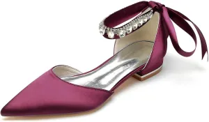 Women's Classic Pointed Toe Ballet Flats - Slip-On Knit Design, Comfortable Dress Shoes in Black & Nude
