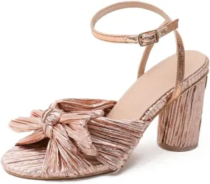 Women's Heeled Sandals Open Toe Bow-knot Ankle Strap Pumps Bridal Shoes