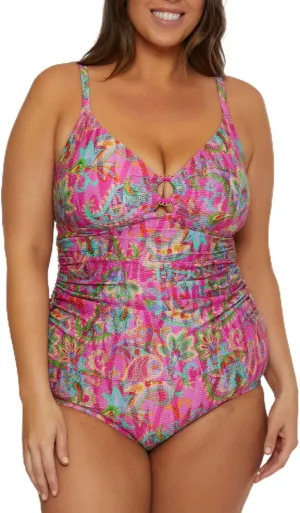 Women's Polynesia Plus Size Multiway Tankini, Casual, Swimsuit Tops