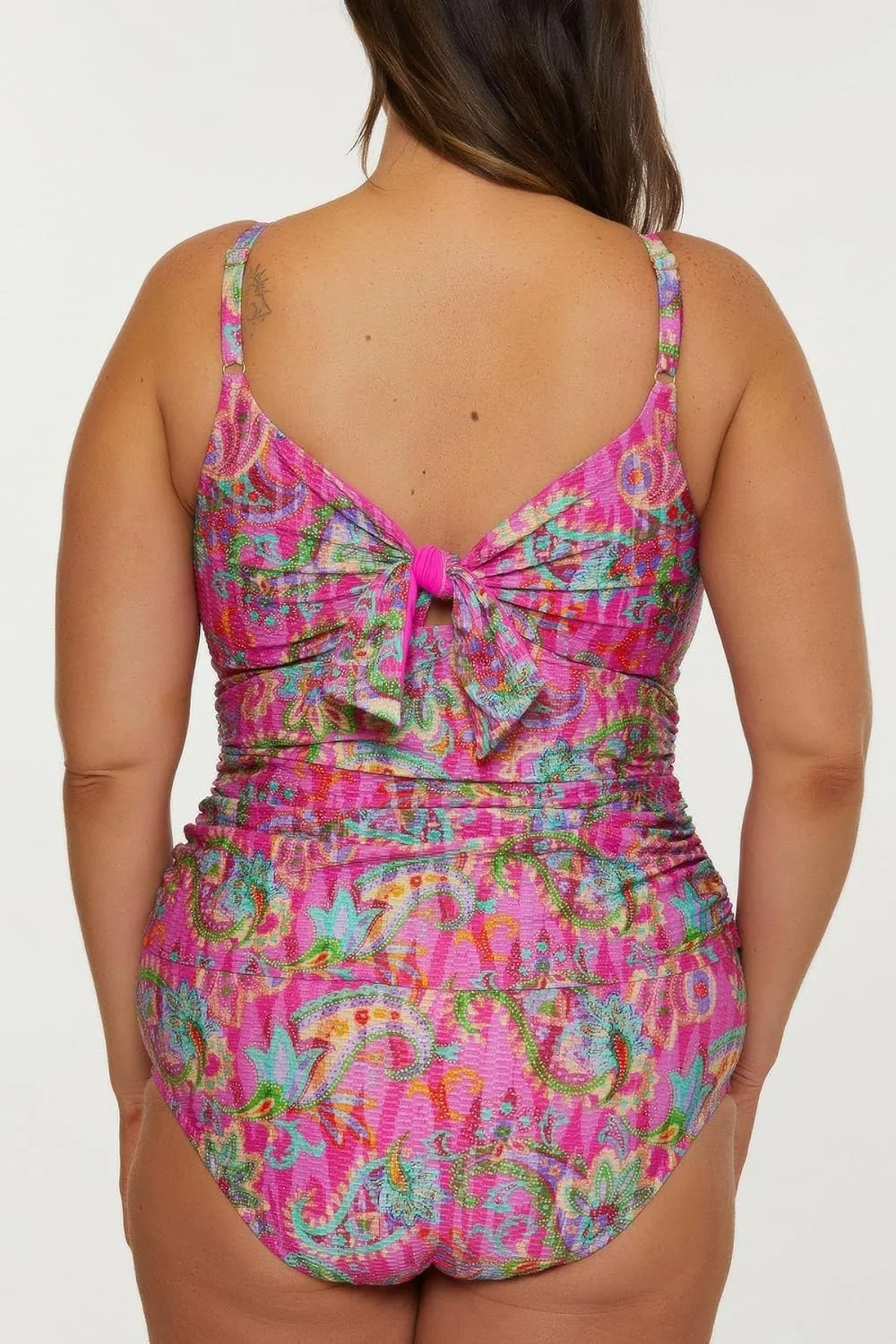 Women's Polynesia Plus Size Multiway Tankini, Casual, Swimsuit Tops