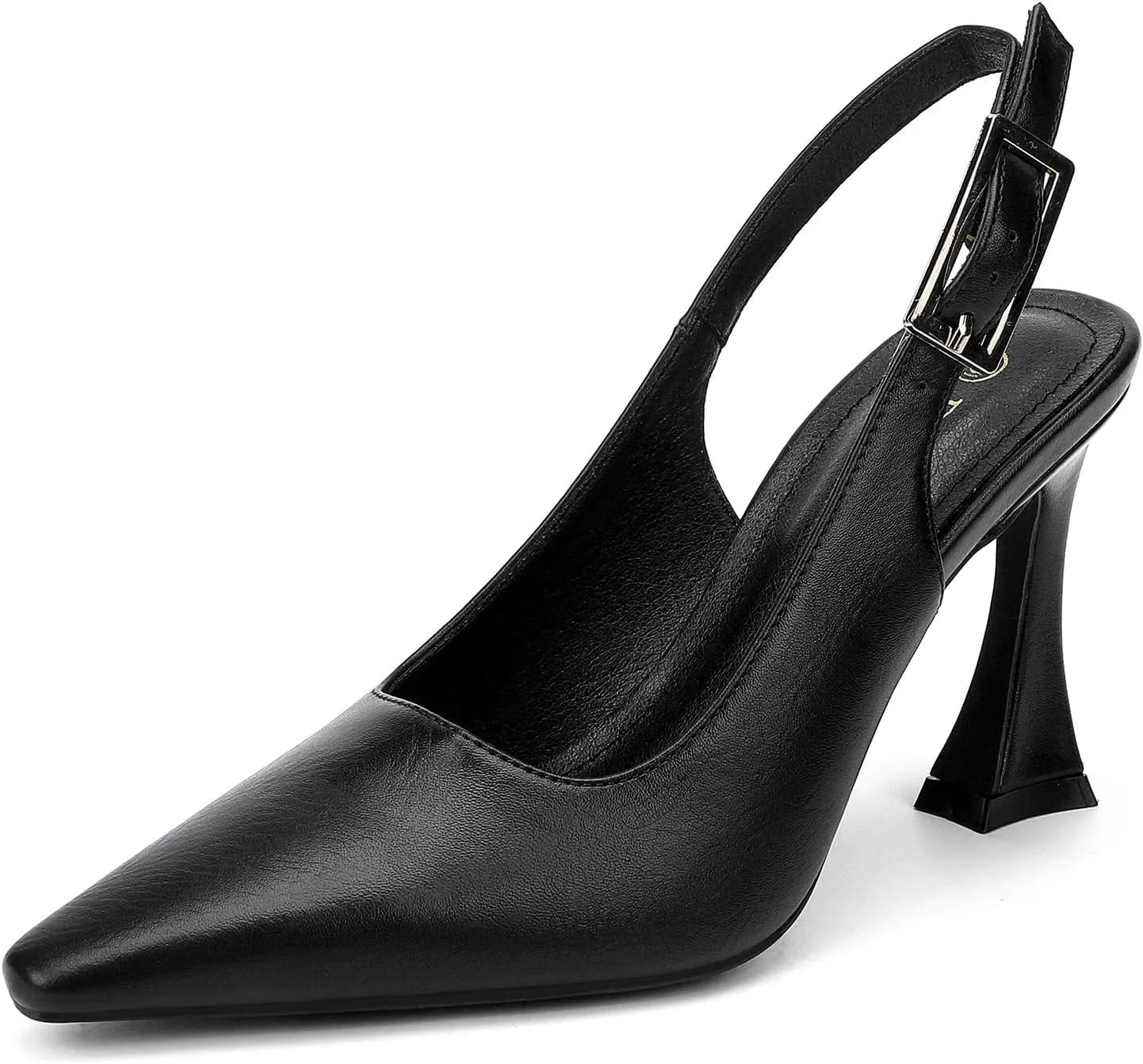 Women's Slingback 3In Kitten Heel Comfortable Closed Toe Pumps Dress Shoes for Women