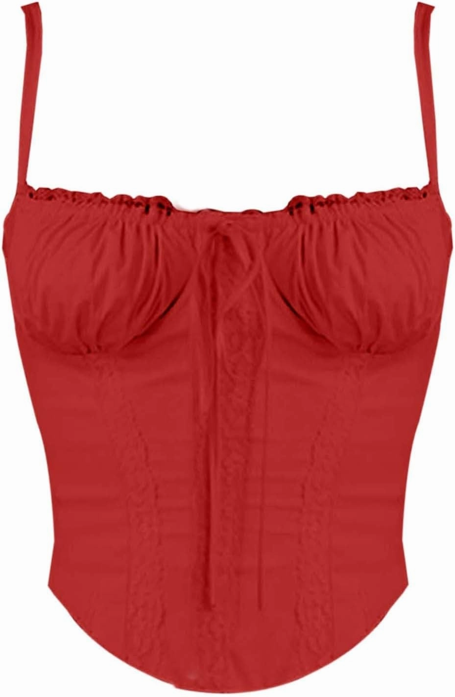 Womens Camisole Tank Tops Lace Up Cami Corset Bustier Top Sexy Square Neck Sleeveless Going Out Shirts Y2K Outfits
