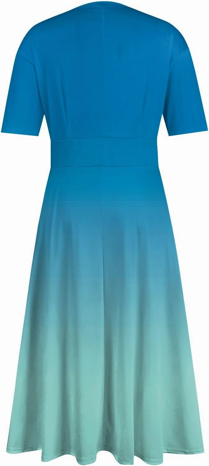 Womens Summer Dresses Sexy V Neck Dresses Short Sleeve Loose Fit Tunic Dress Casual Plus Size Flowy Dresses 2024