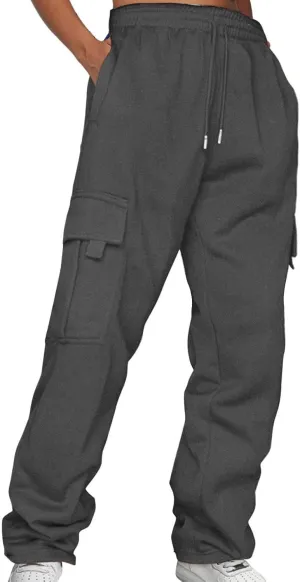 Y2K Baggy Wide Leg Jogger Pants Sweatpants Comfortable High Waisted Jogging Pants with Pockets 2024 Summer Trendy