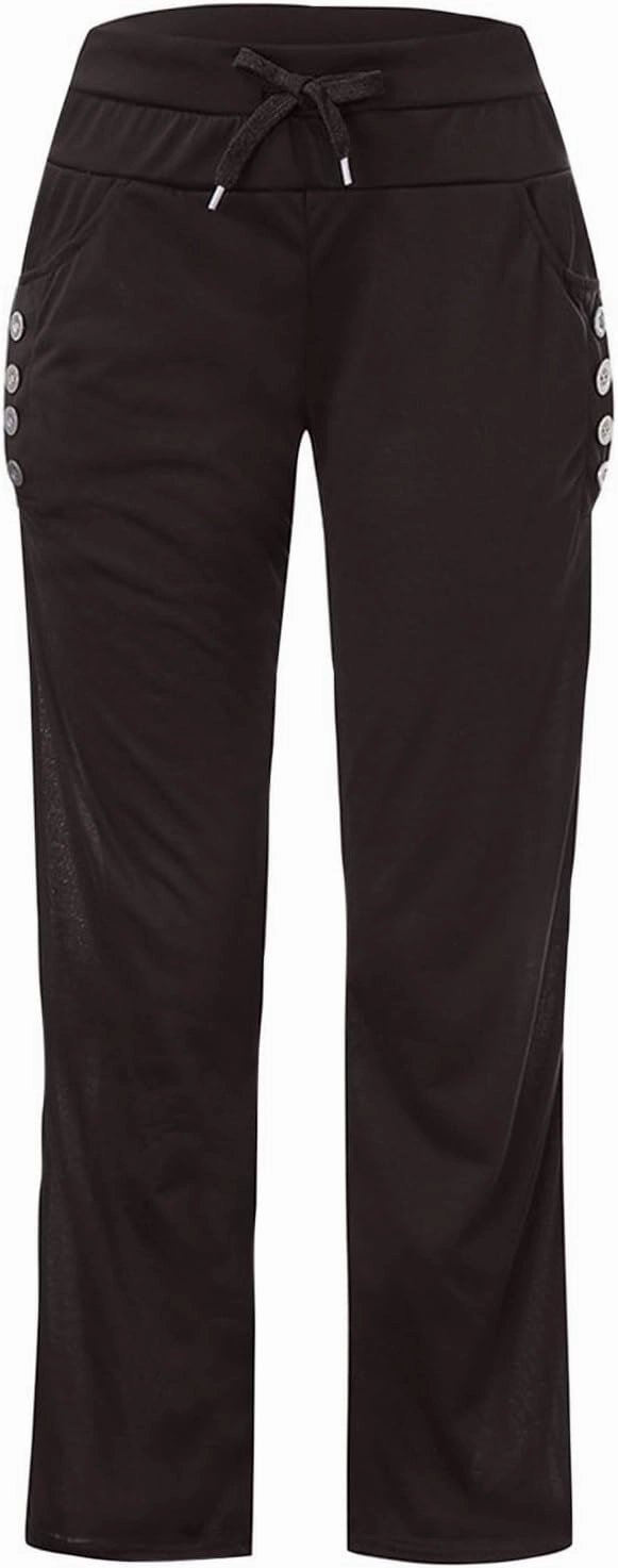ZDRZK Womens Pants Low Waist Lace-Up Baggy Wide Straight Leg Sweatpants with Plus Size Sporty Gym Running Joggers Pockets